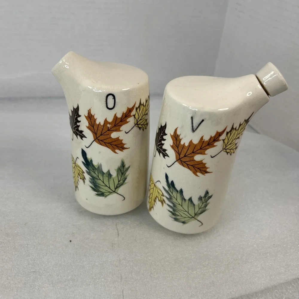 Relco Vintage Creamer Set Salt And Pepper Shaker Sugar Bowl Fall Decor Read